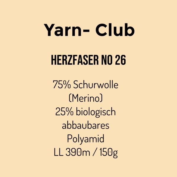 No 26 Yarn-Club 6-fach Sockenwolle buchbar bis zum 28.9.25